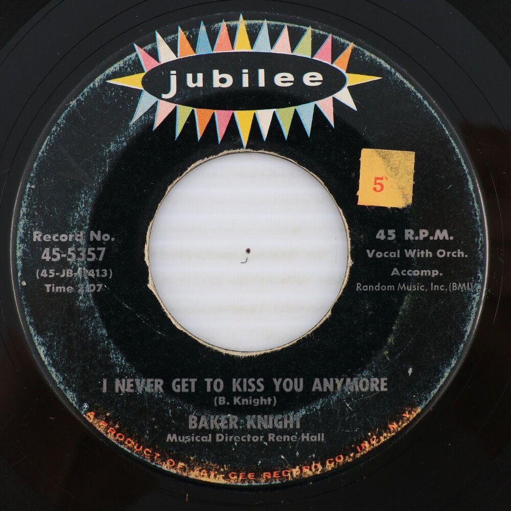 Baker Knight – I Never Get To Kiss You Anymore/Wishing 1957 45rpm Record 45-5357